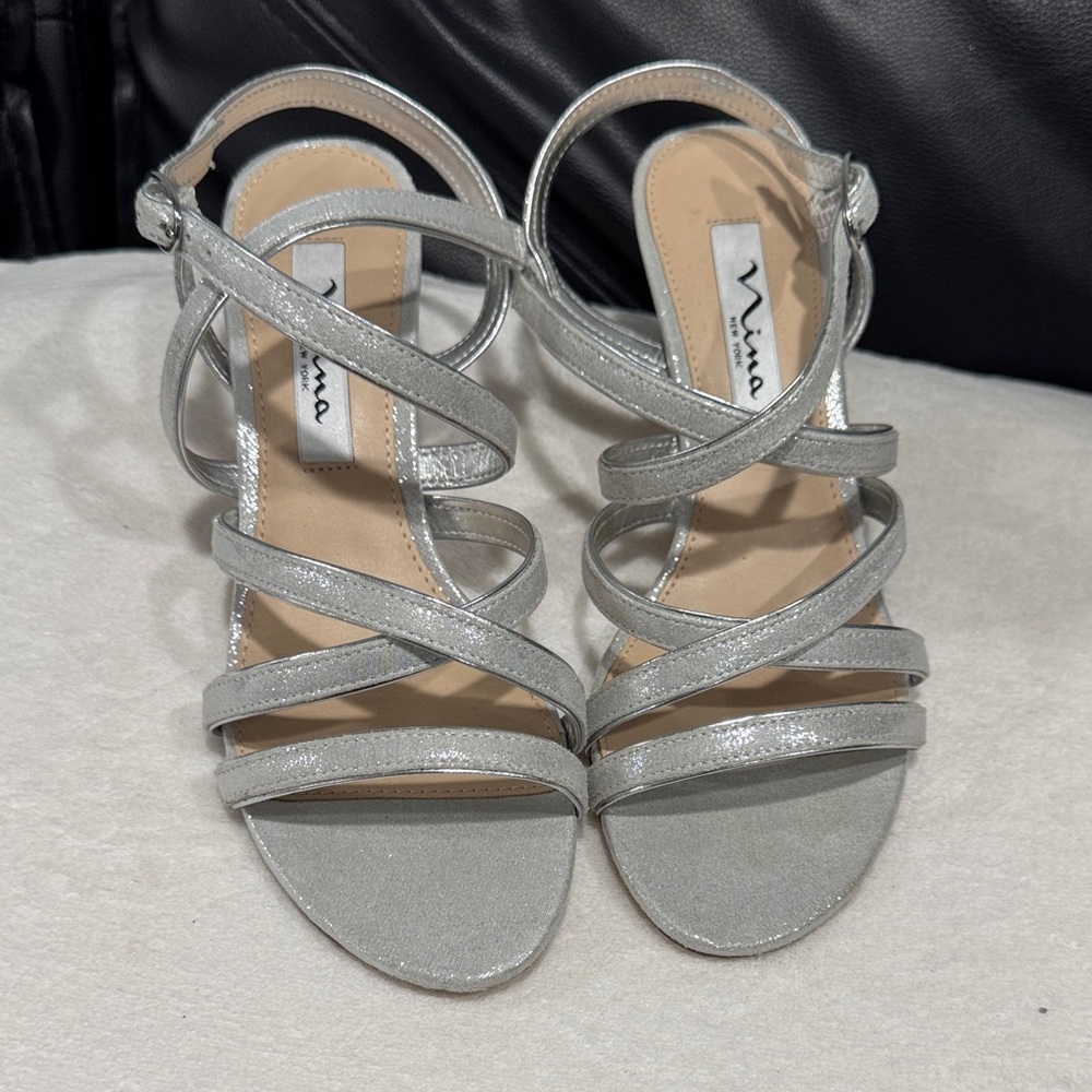 Nina Silver Strappy Women's Sandals